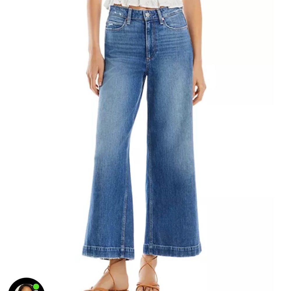 Paige High Rise Ankle Wide Leg Jeans
